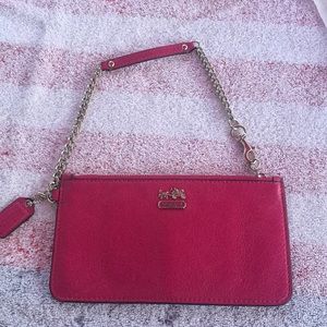 Coach Fuchsia wristlet